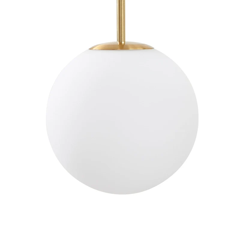B-Ware Lucande Pendelleuchte Hängeleuchte LED Joran Glas weiß Gold Esszimmer Lampe