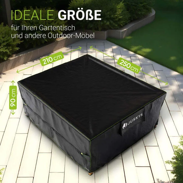B-Ware Abdeckplane Gartenmöbel Schutzhülle wasserdicht schwarz 250x210x90cm winterfest