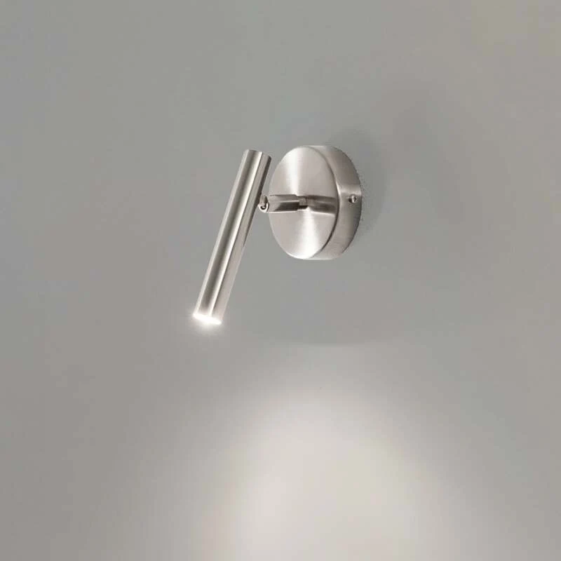 B-Ware Sigma Wandleuchte Sopel LED Wandlampe dimmbar silber Stahl 1-flammig Höhe 15cm