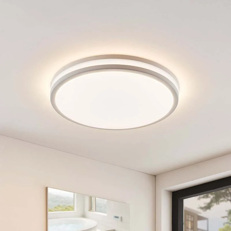 B-Ware Lindby Deckenlampe Arnim LED Lampe dimmbar IP44 Kunststoff weiß Ø49cm 2200Lumen