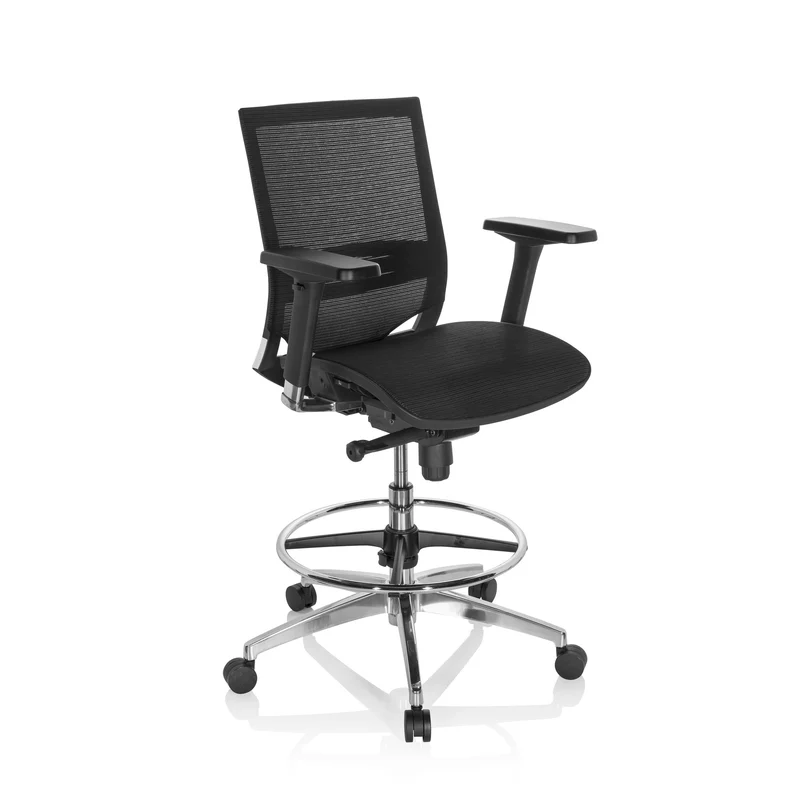 B-Ware hjh OFFICE Arbeitsstuhl Counterstuhl TOP WORK 78 Netzstoff höhenverstellbar