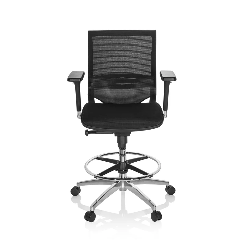 B-Ware hjh OFFICE Arbeitsstuhl Counterstuhl TOP WORK 78 Netzstoff höhenverstellbar