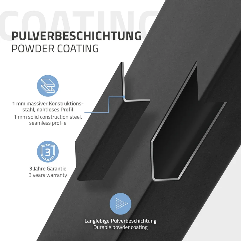 Tischbeine Tischgestell Spider 78 x 71 x 120 cm Schwarz aus Metall ML-Design