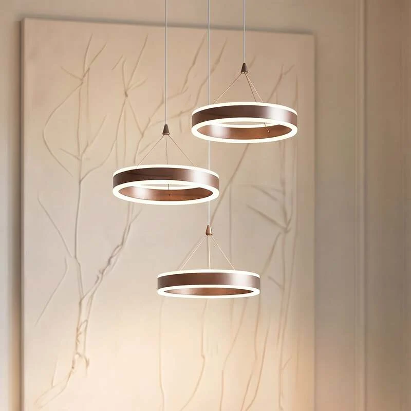 B-Ware Lucande Hängeleuchte Kolo LED Pendelleuchte dimmbar braun 3-flg 1640 Lumen