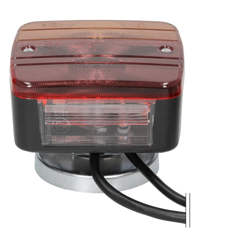 Halogen Anhänger Rückleuchten mit Magneten 12V verkabelt mit 7-poligem Stecker