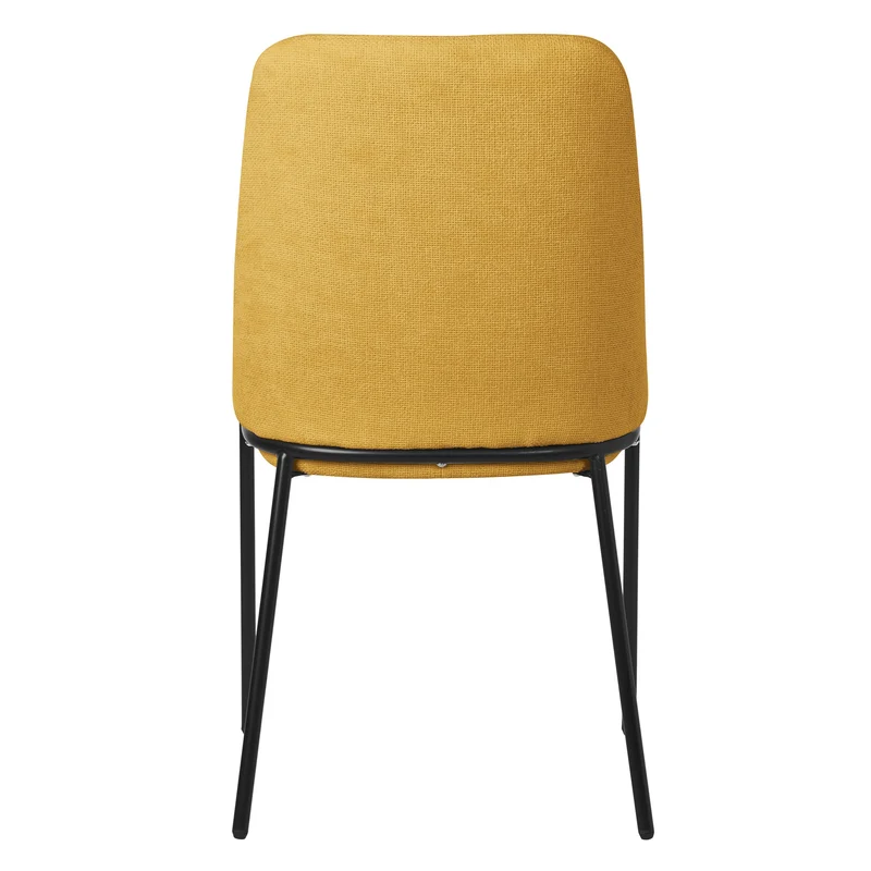 Esszimmerstühle 6er Set Senf mit Rückenlehne, Polsterstühle für Esszimmer & Küche ML-Design