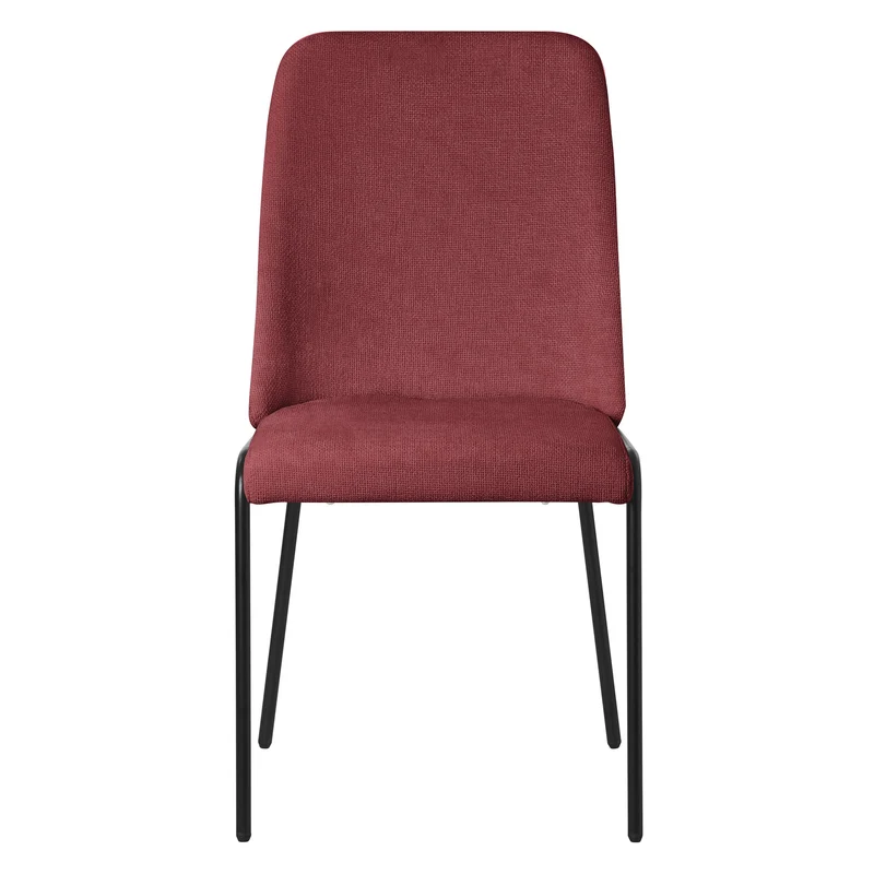 Esszimmerstühle 6er Set Rot mit Rückenlehne, Polsterstühle für Esszimmer & Küche ML-Design