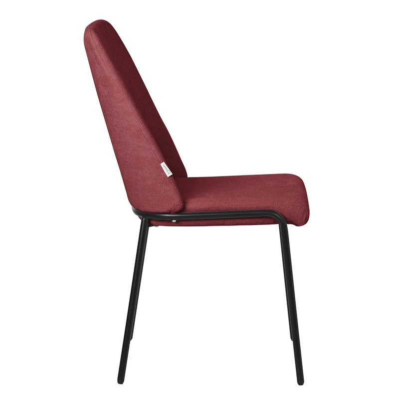 Esszimmerstühle 4er Set Rot mit Rückenlehne, Polsterstühle für Esszimmer & Küche ML-Design