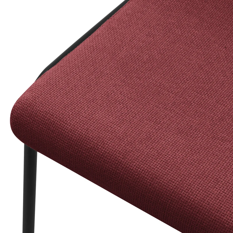 Esszimmerstühle 4er Set Rot mit Rückenlehne, Polsterstühle für Esszimmer & Küche ML-Design