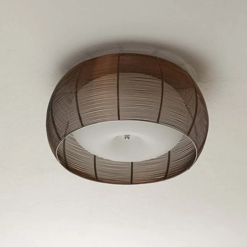 B-Ware Brilliant Deckenleuchte Relax LED Lampe dimmbar bronze transparent satiniert