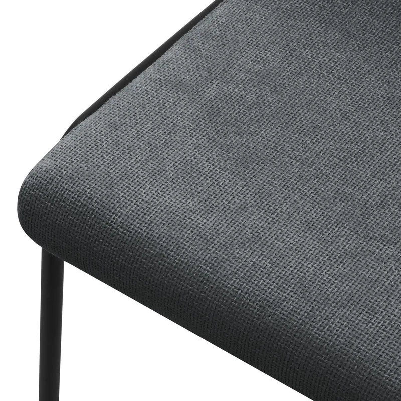 Esszimmerstühle 2er Set Anthrazit mit Rückenlehne, Polsterstühle für Esszimmer & Küche ML-Design
