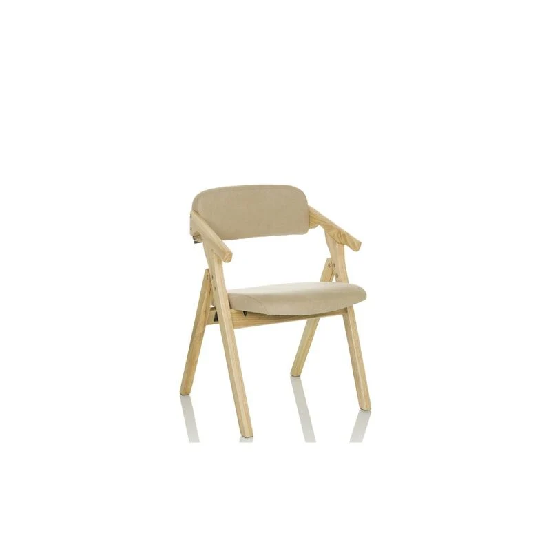 B-Ware hjh OFFICE Besucherstuhl Klappstuhl SCANDIO Holzrahmen Beige Stoff