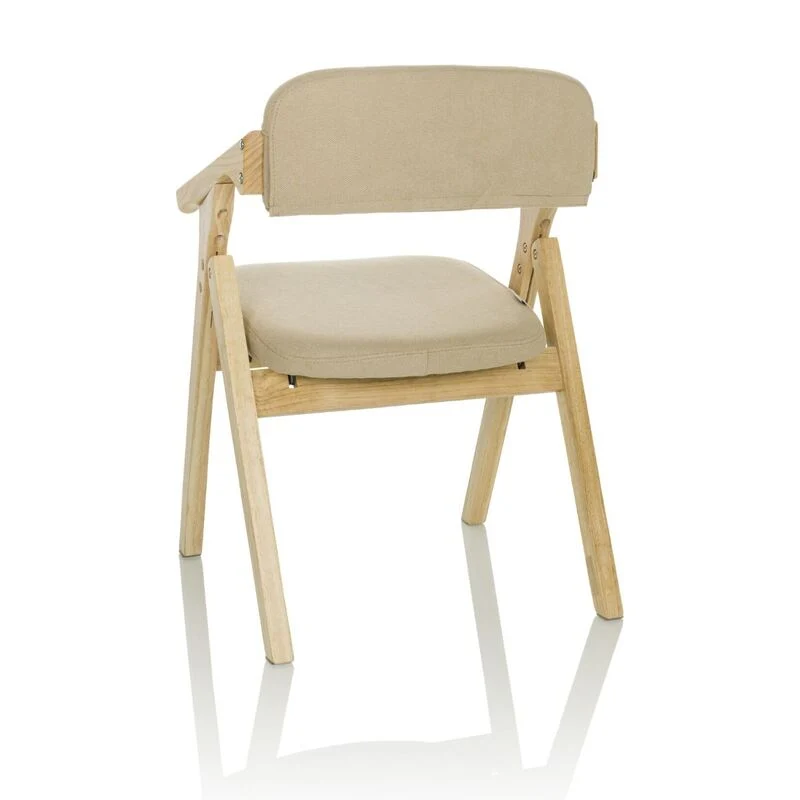 B-Ware hjh OFFICE Besucherstuhl Klappstuhl SCANDIO Holzrahmen Beige Stoff