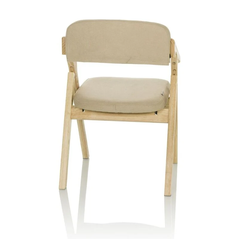 B-Ware hjh OFFICE Besucherstuhl Klappstuhl SCANDIO Holzrahmen Beige Stoff