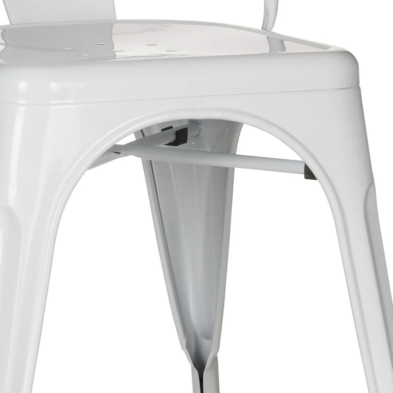 B-Ware hjh OFFICE Stuhl Sitzmöbel Bistrostuhl weiss stapelbar Gastronomie Sitz