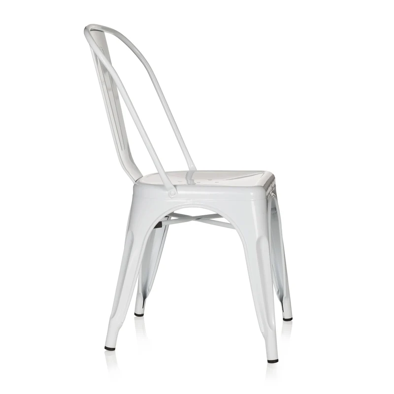 B-Ware hjh OFFICE Stuhl Sitzmöbel Bistrostuhl weiss stapelbar Gastronomie Sitz