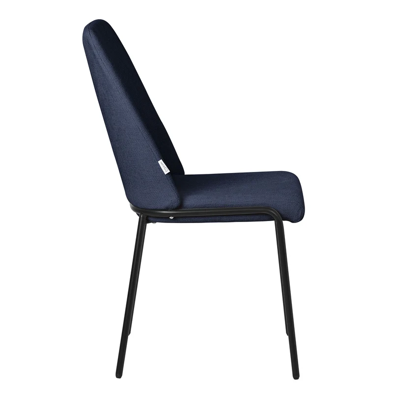 Esszimmerstühle 2er Set Dunkelblau mit Rückenlehne, Polsterstühle für Esszimmer & Küche ML-Design