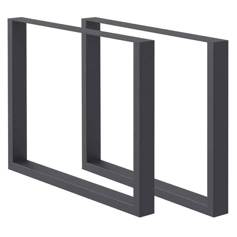 B-Ware Tischbeine 2er Set 80x72 cm Anthrazit aus Stahl