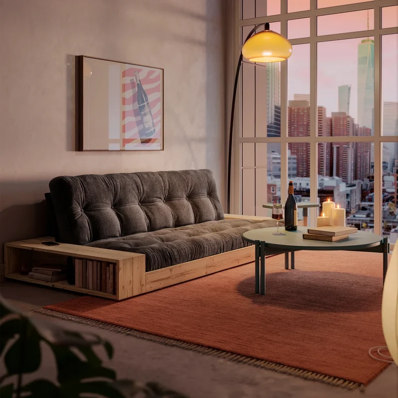 B-Ware Karup Design Couchtisch Tisch Wohnzimmer Tisch Kiefer natur Ø 60 cm