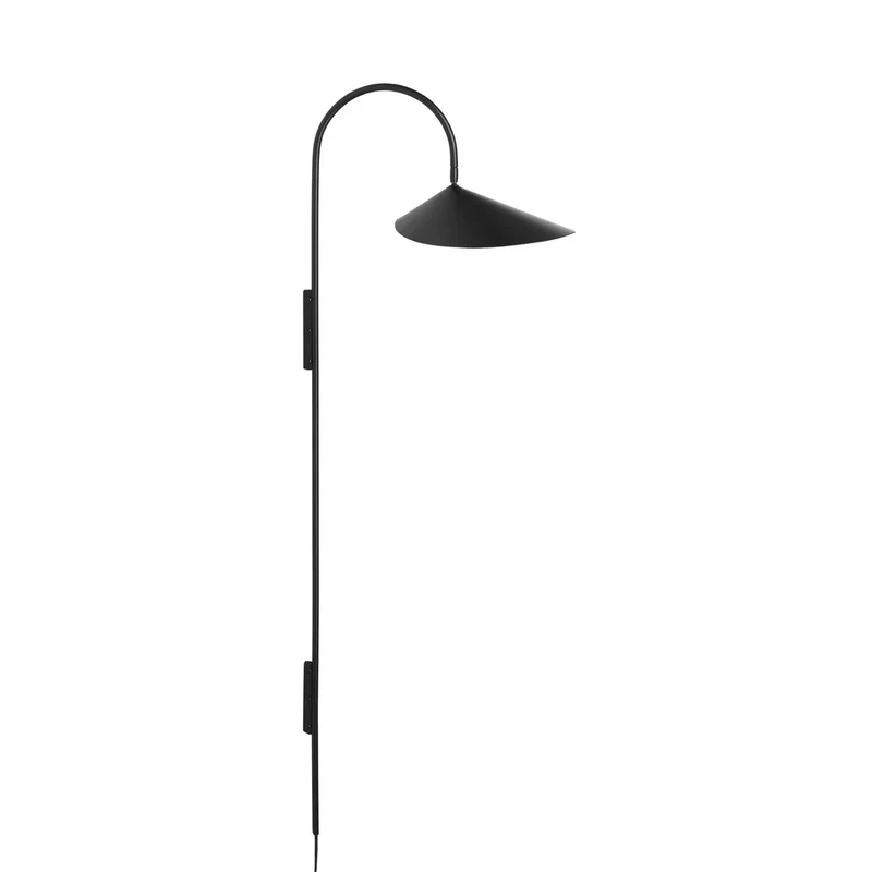 B-Ware Ferm Living Wandleuchte Lampe Wandlampe schwarz Metall Kabel 260cm Stecker C