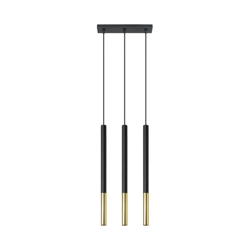 B-Ware Euluna Pendelleuchte Hängeleuchte Thalassa 3-flammig LED dimmbar schwarz/gold