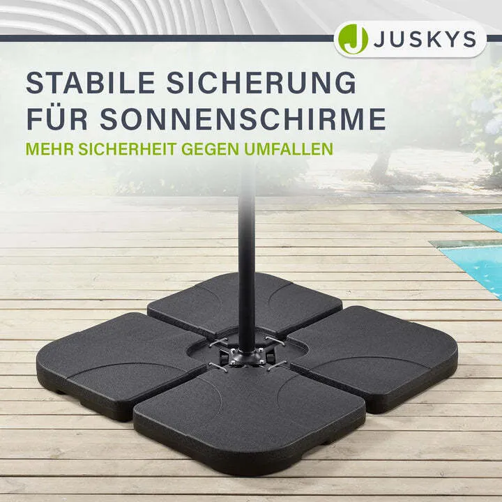 B-Ware Schirmgewicht 4er Set QuadGewicht HDPE befüllbar bis 80kg schwarz stabil