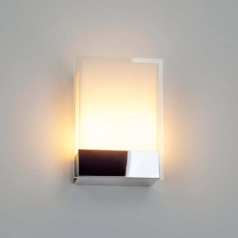 B-Ware Lindby Wandleuchte Malthe LED Wandlampe dimmbar chrom weiß 27cm Höhe 19,5cm