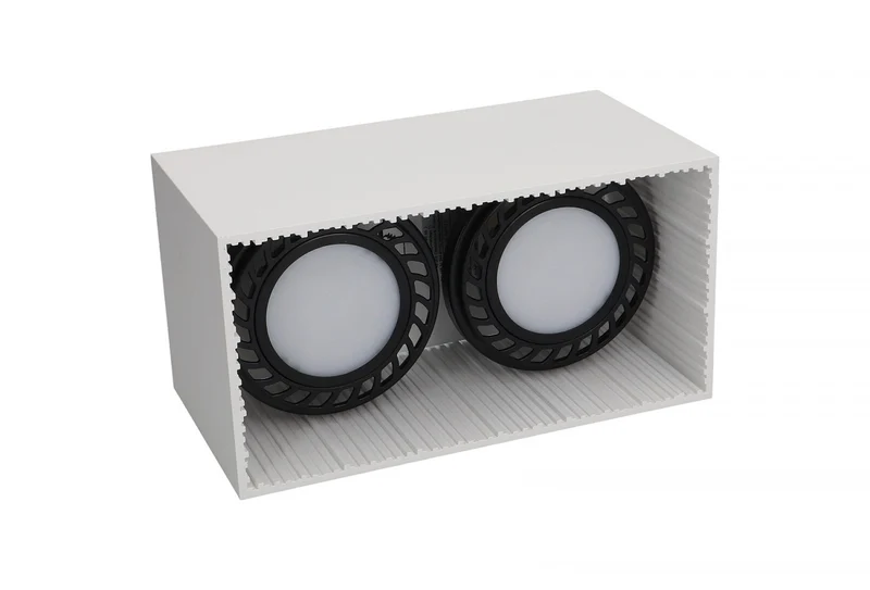 B-Ware Nowodvorski Downlight Groove Einbauleuchte eckig 2-flg weiß 2xGU10 Deckenla373