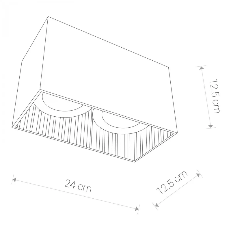 B-Ware Nowodvorski Downlight Groove Einbauleuchte eckig 2-flg weiß 2xGU10 Deckenla373