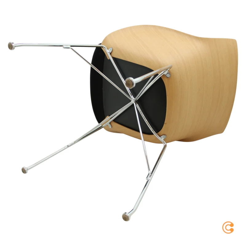 B-Ware Kartell Q/Wood Stuhl mit Rollen Bürostuhl Schreibtischstuhl Drehstuhl Bürosessel