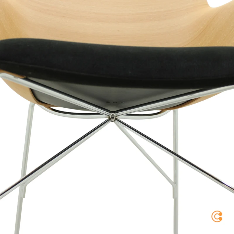 B-Ware Kartell Q/Wood Stuhl mit Rollen Bürostuhl Schreibtischstuhl Drehstuhl Bürosessel