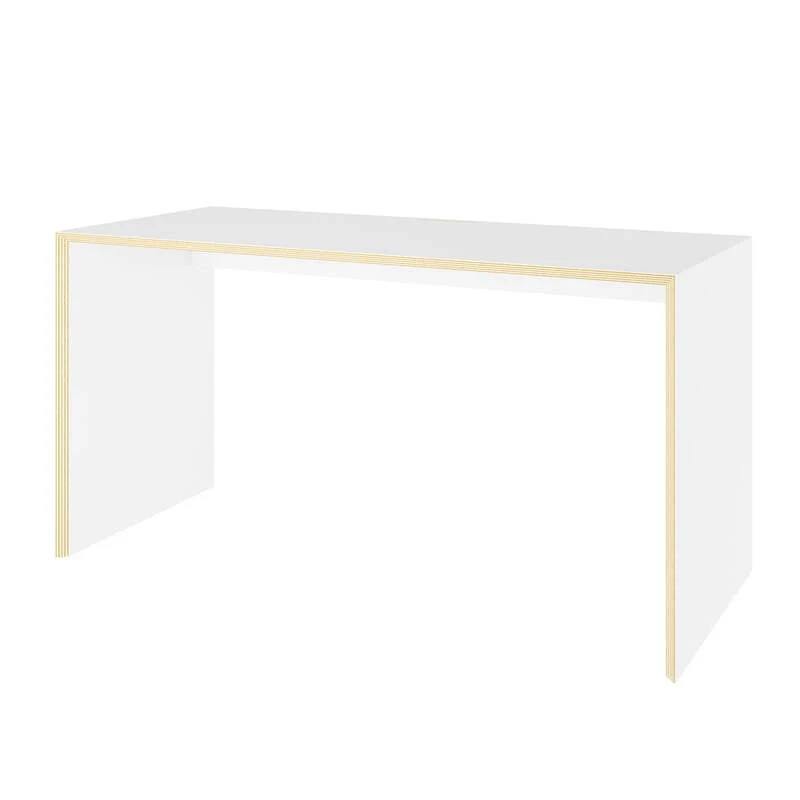 B-Ware Müller Small Living Schreibtisch Arbeitstisch Bridge weiß Kabeldurchlass Möbel