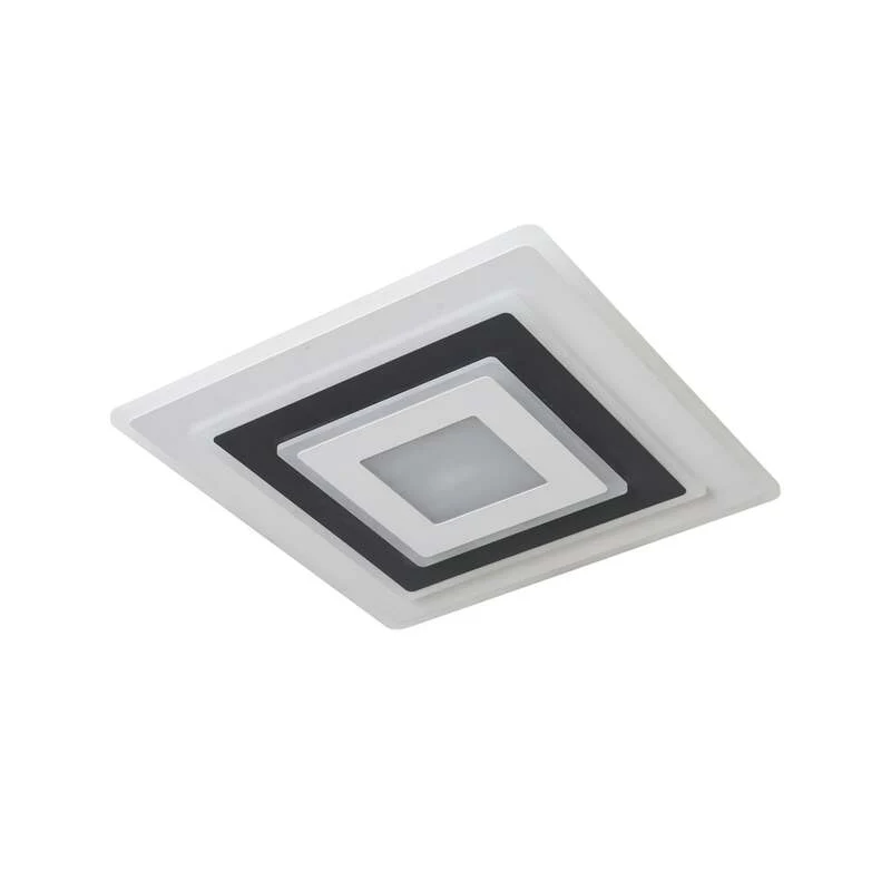 B-Ware Lindby Deckenleuchte Rebeka LED Lampe dimmbar CCT 50x50cm schwarz weiß 2400Lumen