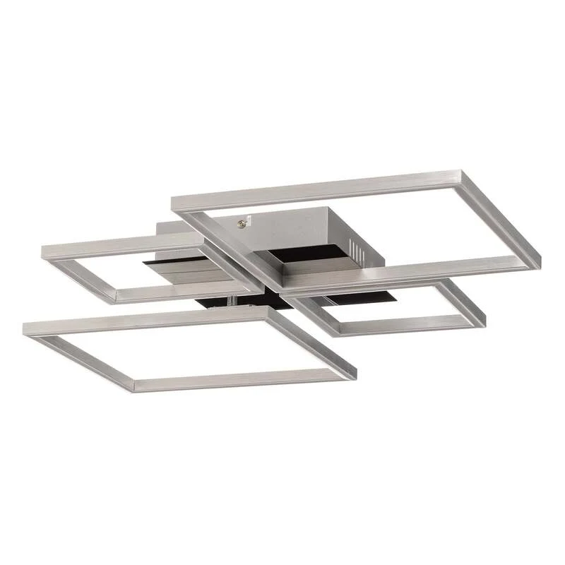 B-Ware Briloner Deckenleuchte Frame LED Lampe dimmbar 4-flammig Aluminium 75x46,7cm
