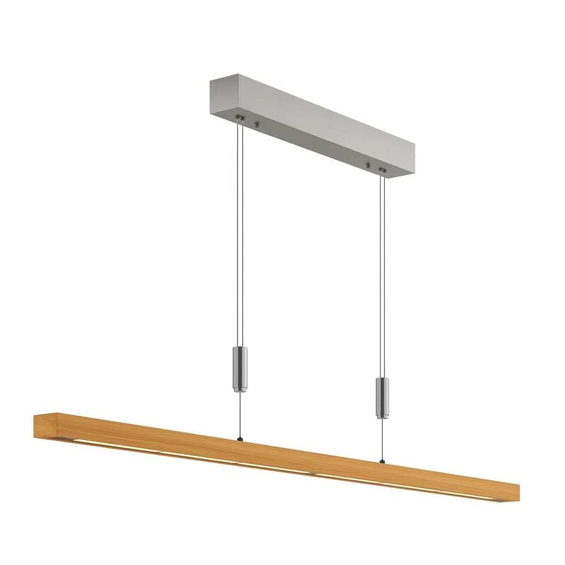 B-Ware quitani Pendelleuchte Hängeleuchte Nora LED Lampe dimmbar Eiche natur 118cm