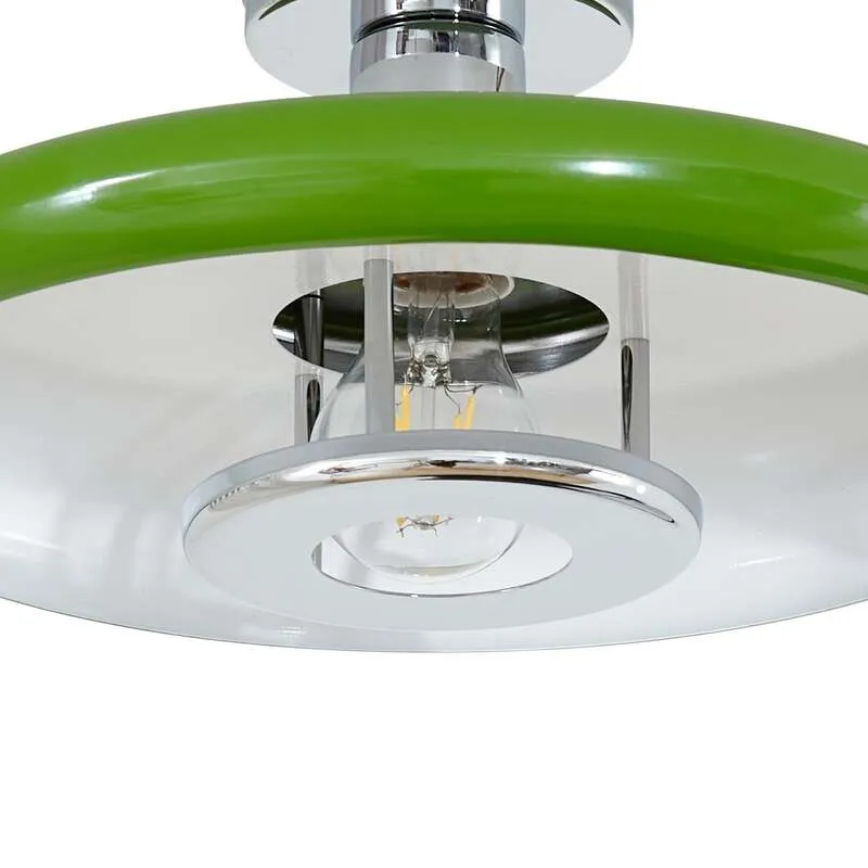 B-Ware Lindby Deckenleuchte Branford LED Lampe Leuchte dimmbar grün Ø35cm 16cm hoch
