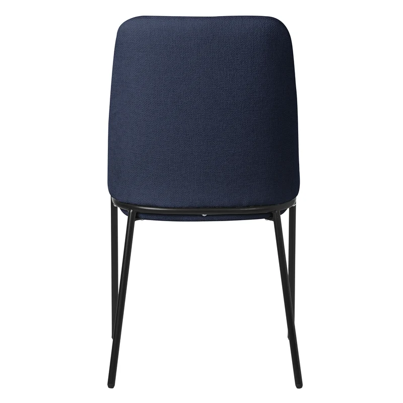 Esszimmerstühle 6er Set Dunkelblau mit Rückenlehne, Polsterstühle für Esszimmer & Küche ML-Design