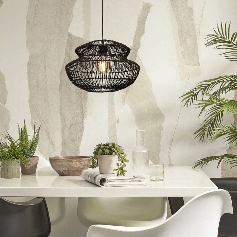 B-Ware GOOD & MOJO Zanzibar Hängeleuchte Pendelleuchte Lampe schwarz 40x30cm