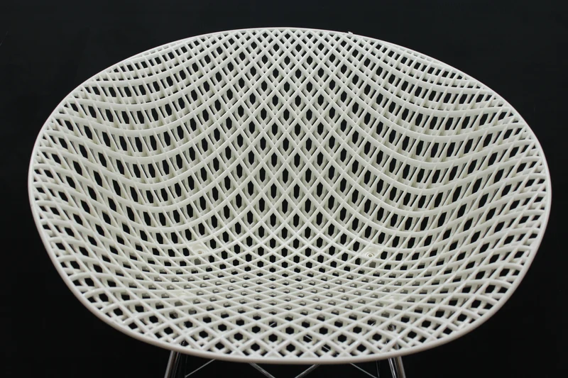B-Ware Kartell Smatrik Stuhl Esszimmerstuhl Küchenstuhl Designerstuhl verchromt weiß