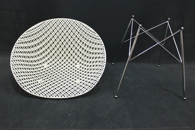 B-Ware Kartell Smatrik Stuhl Esszimmerstuhl Küchenstuhl Designerstuhl verchromt weiß