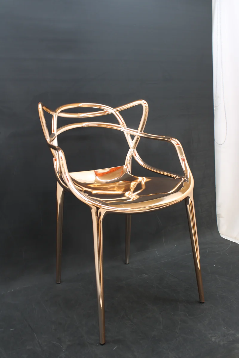 B-Ware Kartell Masters Metallic Armlehnstuhl Stuhl Esszimmerstuhl Gold SIEHE TEXT/FOTO