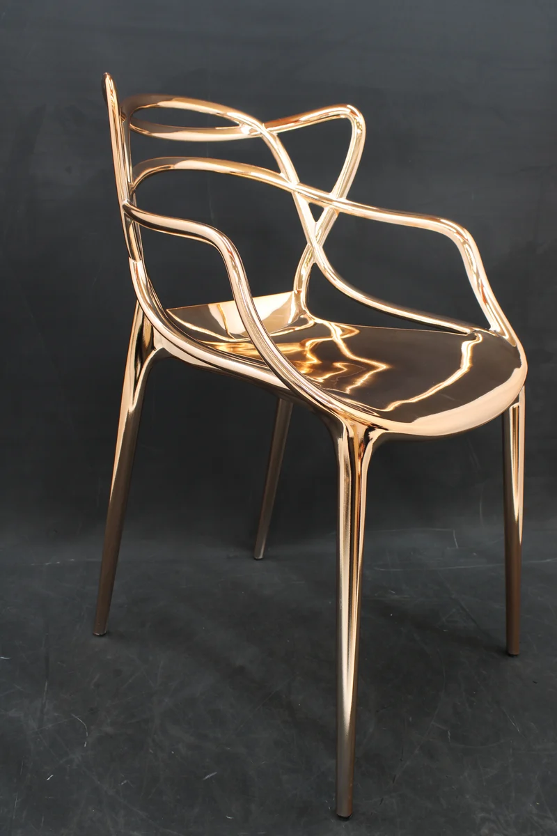 B-Ware Kartell Masters Metallic Armlehnstuhl Stuhl Esszimmerstuhl Gold SIEHE TEXT/FOTO