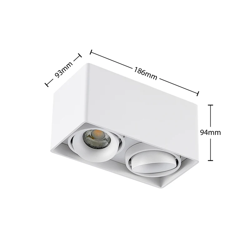 B-Ware Arcchio Downlight Kubika LED Deckenlampe dimmbar 2-flg weiß Aluminium 19cm