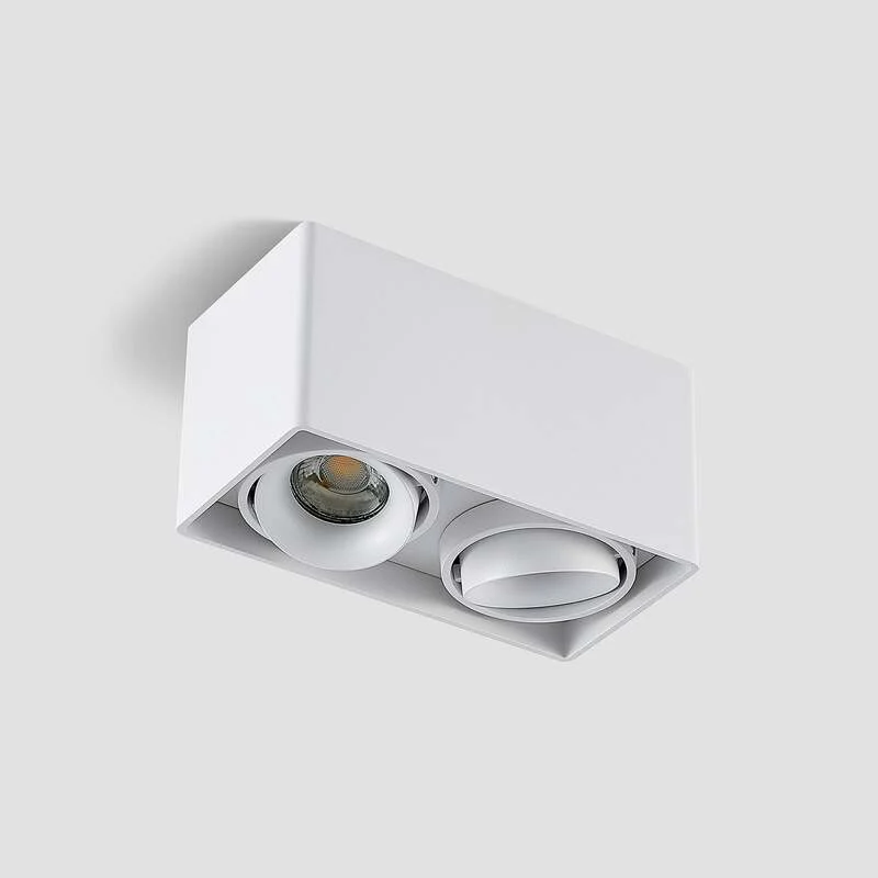 B-Ware Arcchio Downlight Kubika LED Deckenlampe dimmbar 2-flg weiß Aluminium 19cm