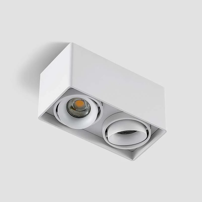 B-Ware Arcchio Downlight Kubika LED Deckenlampe dimmbar 2-flg weiß Aluminium 19cm