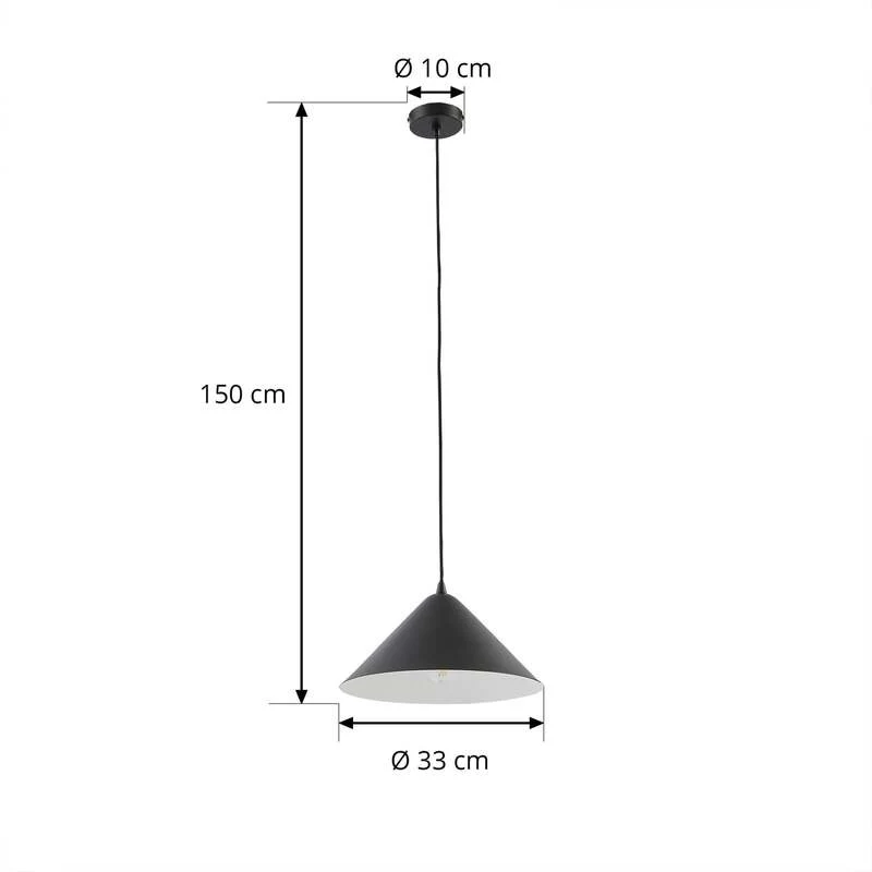 B-Ware Lindby Hängeleuchte Clarine LED Pendelleuchte Lampe dimmbar schwarz Ø32cm