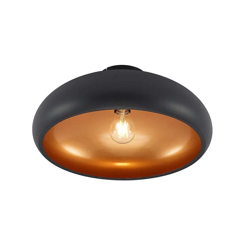 B-Ware Lindby Deckenlampe Gerwina LED Lampe Leuchte dimmbar schwarz gold Ø40cm 1x60W