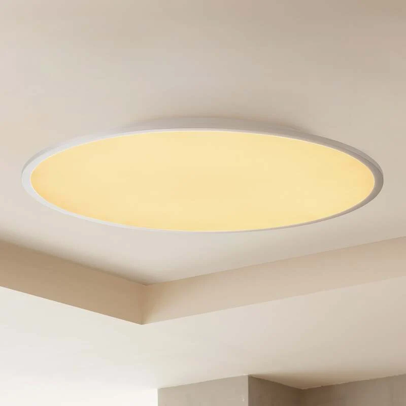 B-Ware Lindby Deckenlampe Deckenleuchte Narima LED Lampe dimmbar silber Ø80cm CCT Licht