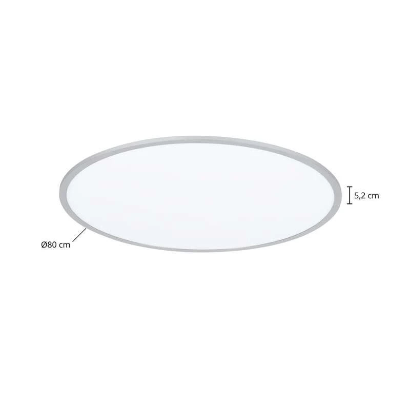 B-Ware Lindby Deckenlampe Deckenleuchte Narima LED Lampe dimmbar silber Ø80cm CCT Licht