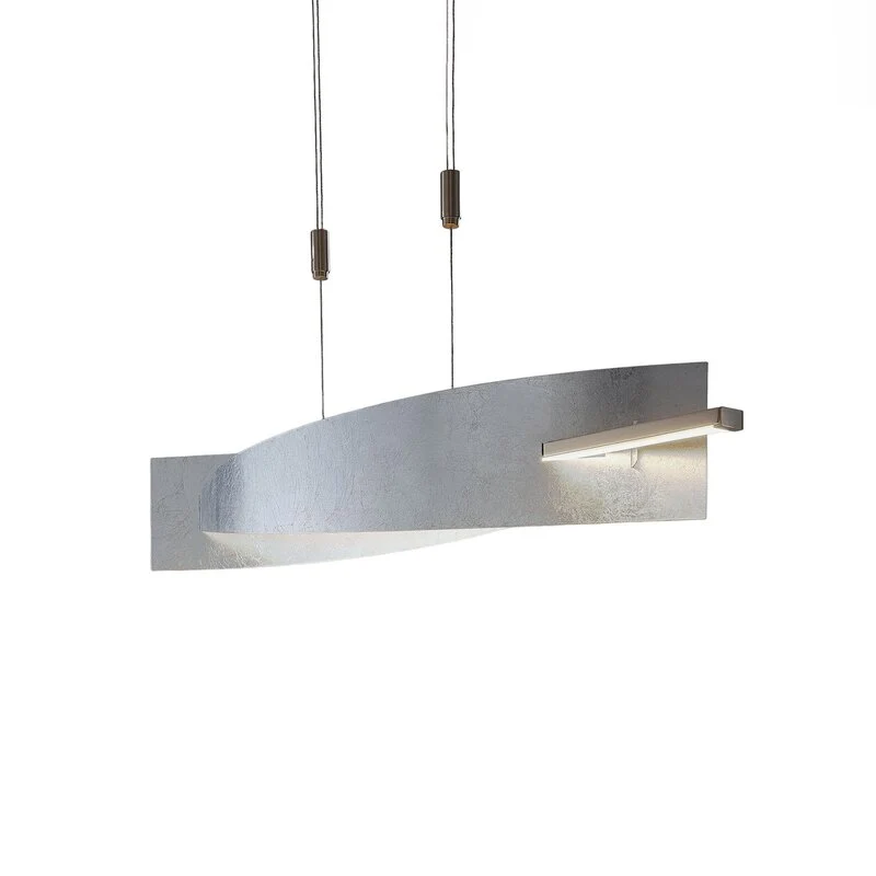 B-Ware Lucande Pendelleuchte Hängelampe LED Marija silber höhenverstellbar dimmbar 101